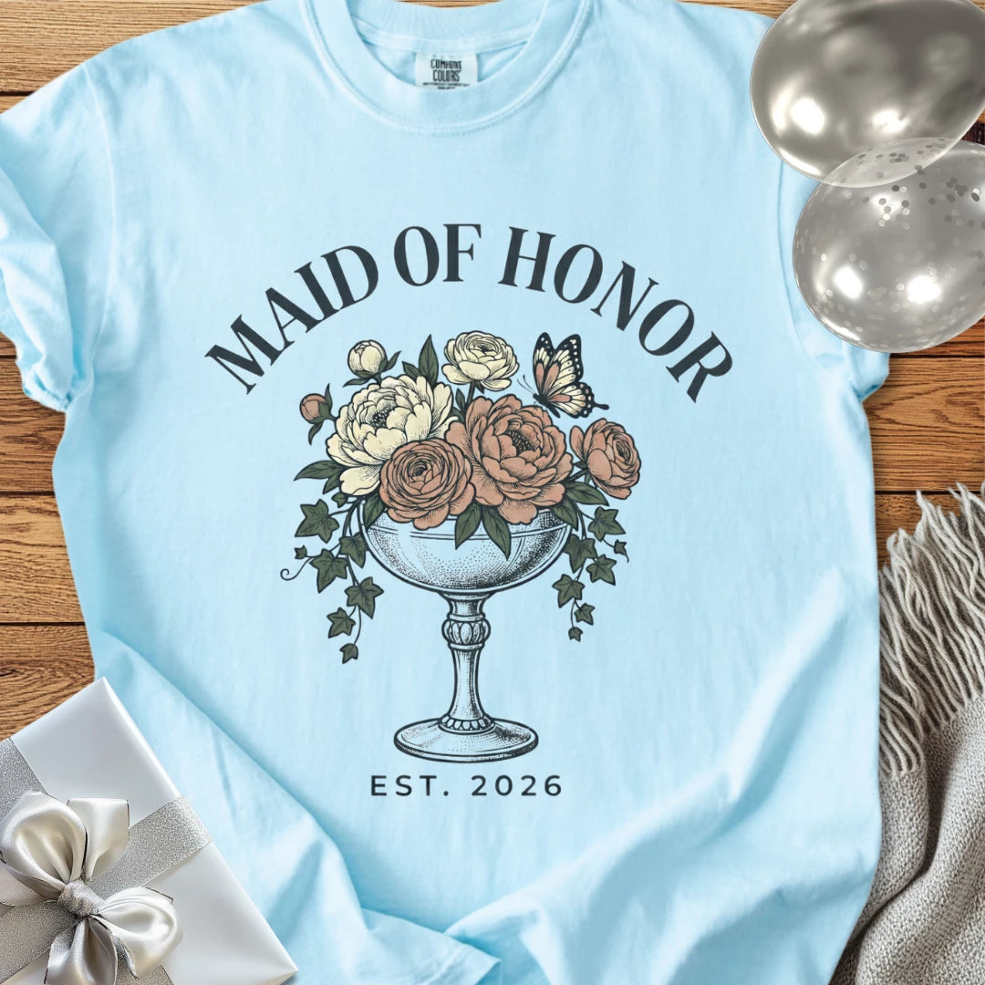Maid of Honor, Est. 2026 - Premium Wedding T-Shirt
