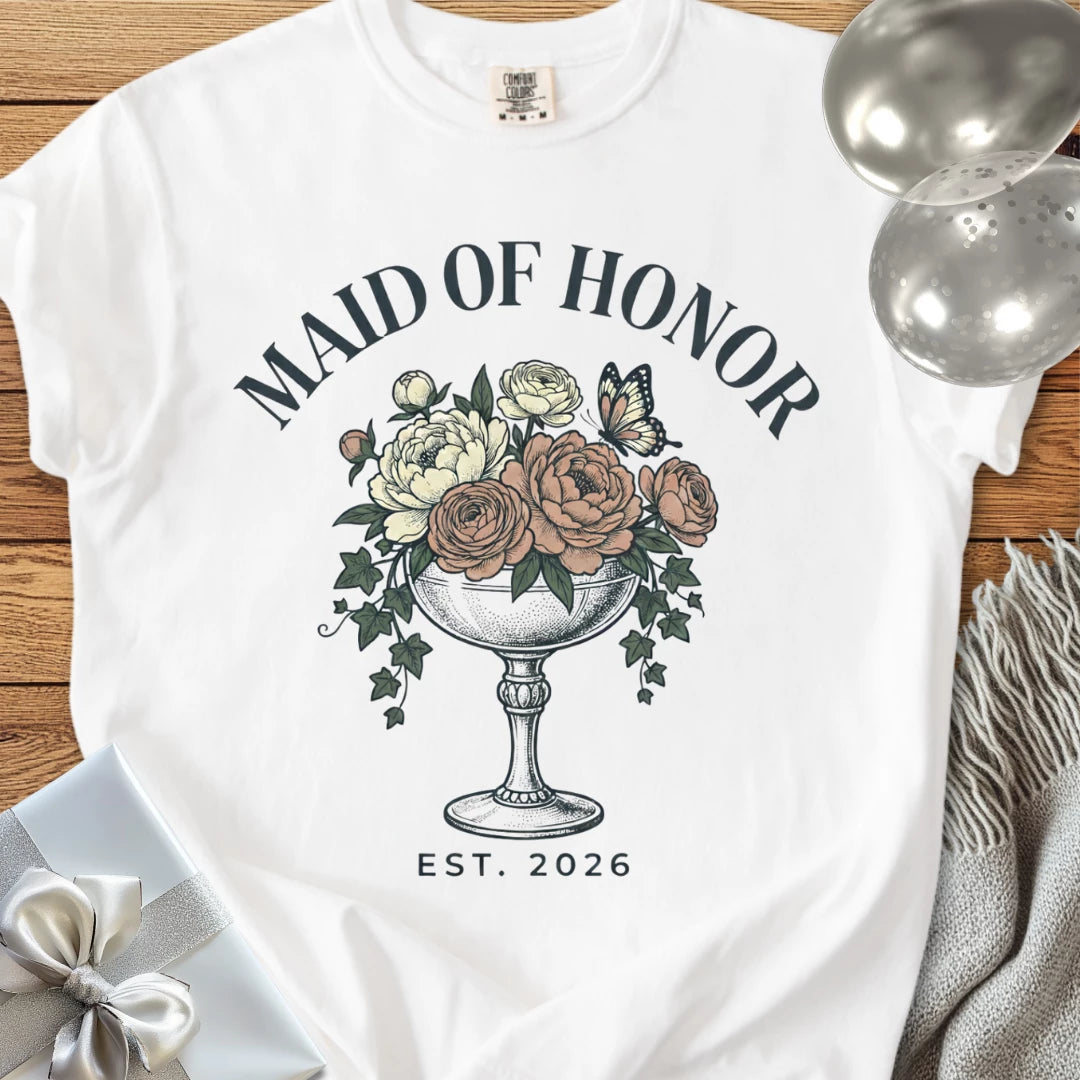 Maid of Honor, Est. 2026 - Premium Wedding T-Shirt
