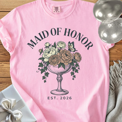 Maid of Honor, Est. 2026 - Premium Wedding T-Shirt