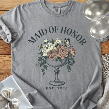 Maid of Honor, Est. 2026 - Premium Wedding T-Shirt