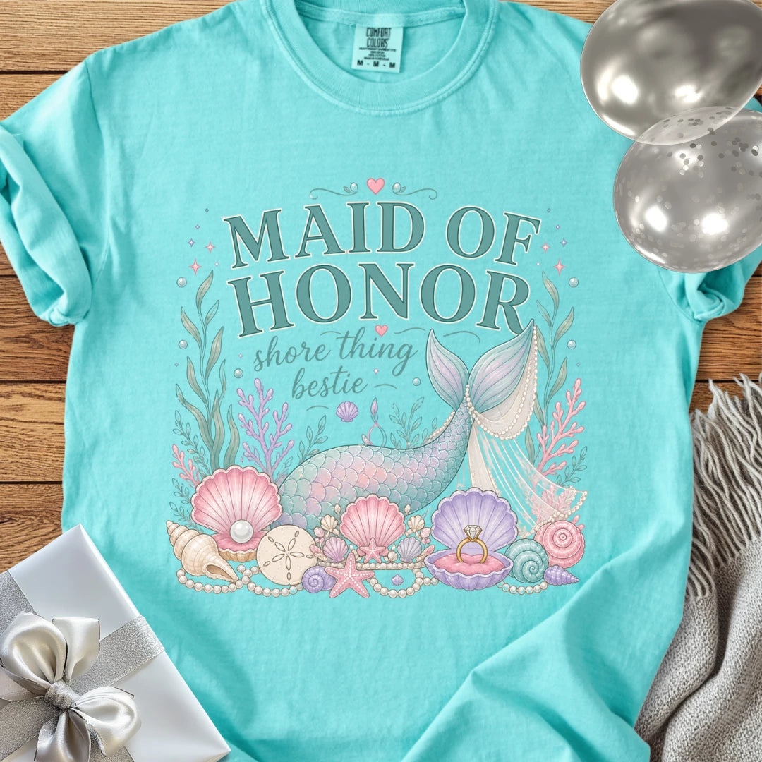 Maid of Honor, Shore Thing Bestie - Premium Wedding T-Shirt