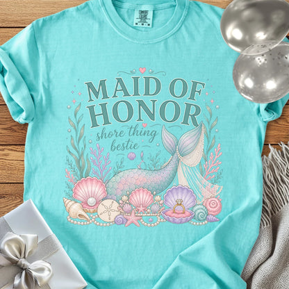 Maid of Honor, Shore Thing Bestie - Premium Wedding T-Shirt