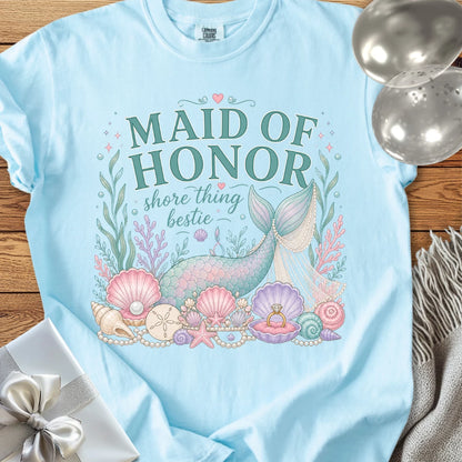 Maid of Honor, Shore Thing Bestie - Premium Wedding T-Shirt