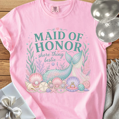 Maid of Honor, Shore Thing Bestie - Premium Wedding T-Shirt