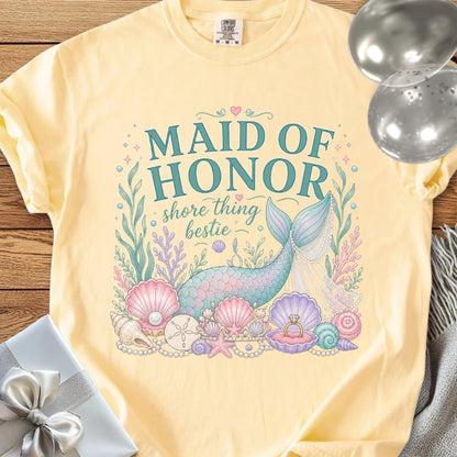 Maid of Honor, Shore Thing Bestie - Premium Wedding T-Shirt