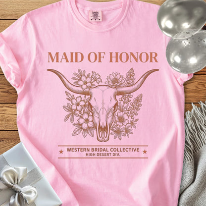 Maid of Honor - Premium Western Style Wedding T-Shirt