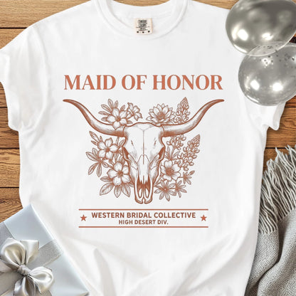 Maid of Honor - Premium Western Style Wedding T-Shirt