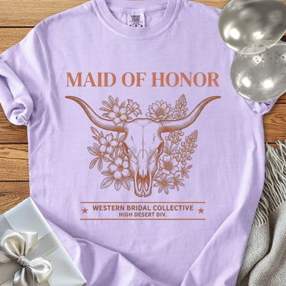 Maid of Honor - Premium Western Style Wedding T-Shirt