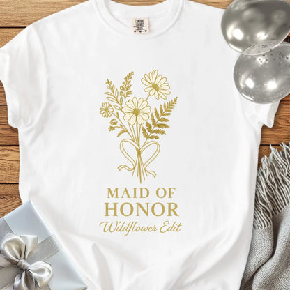 Maid of Honor, Wildflower Edit - Premium Bridal Party T-Shirt