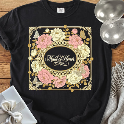 Maid of Honor - Premium Peony Wedding T-Shirt