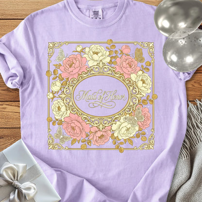 Maid of Honor - Premium Peony Wedding T-Shirt