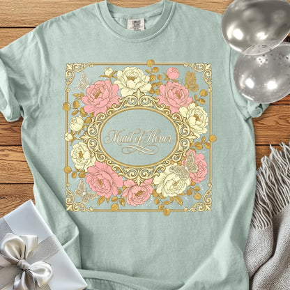 Maid of Honor - Premium Peony Wedding T-Shirt