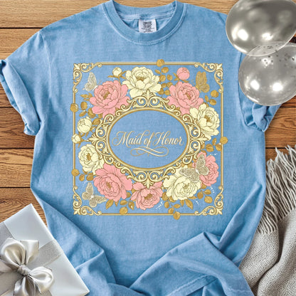 Maid of Honor - Premium Peony Wedding T-Shirt