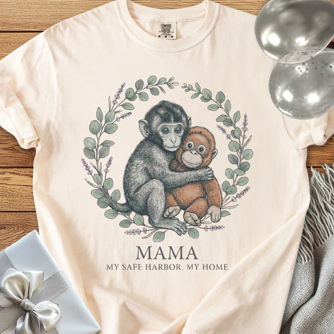 Mama, My Safe Harbor, My Home -  Premium Parenting T-Shirt