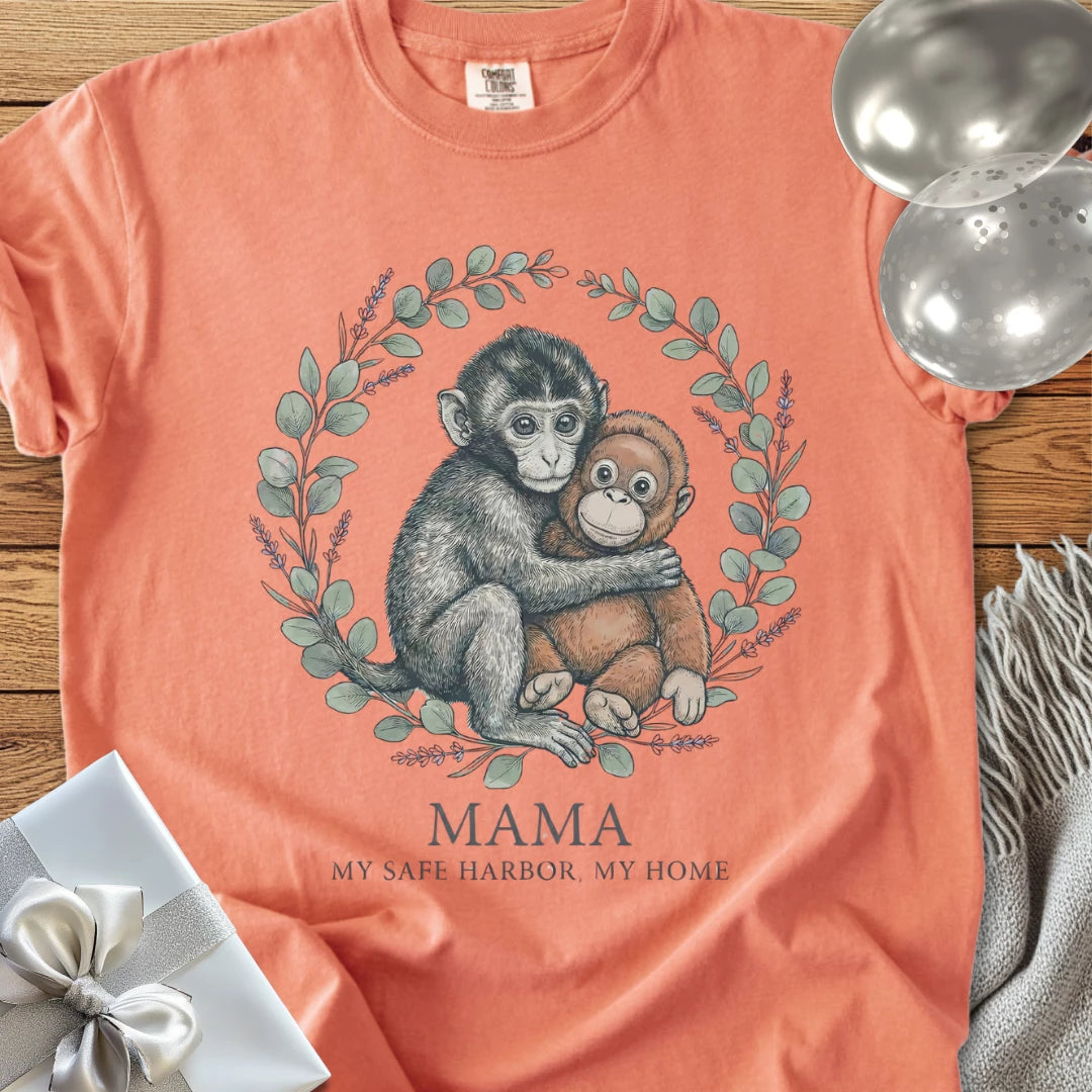 Mama, My Safe Harbor, My Home -  Premium Parenting T-Shirt