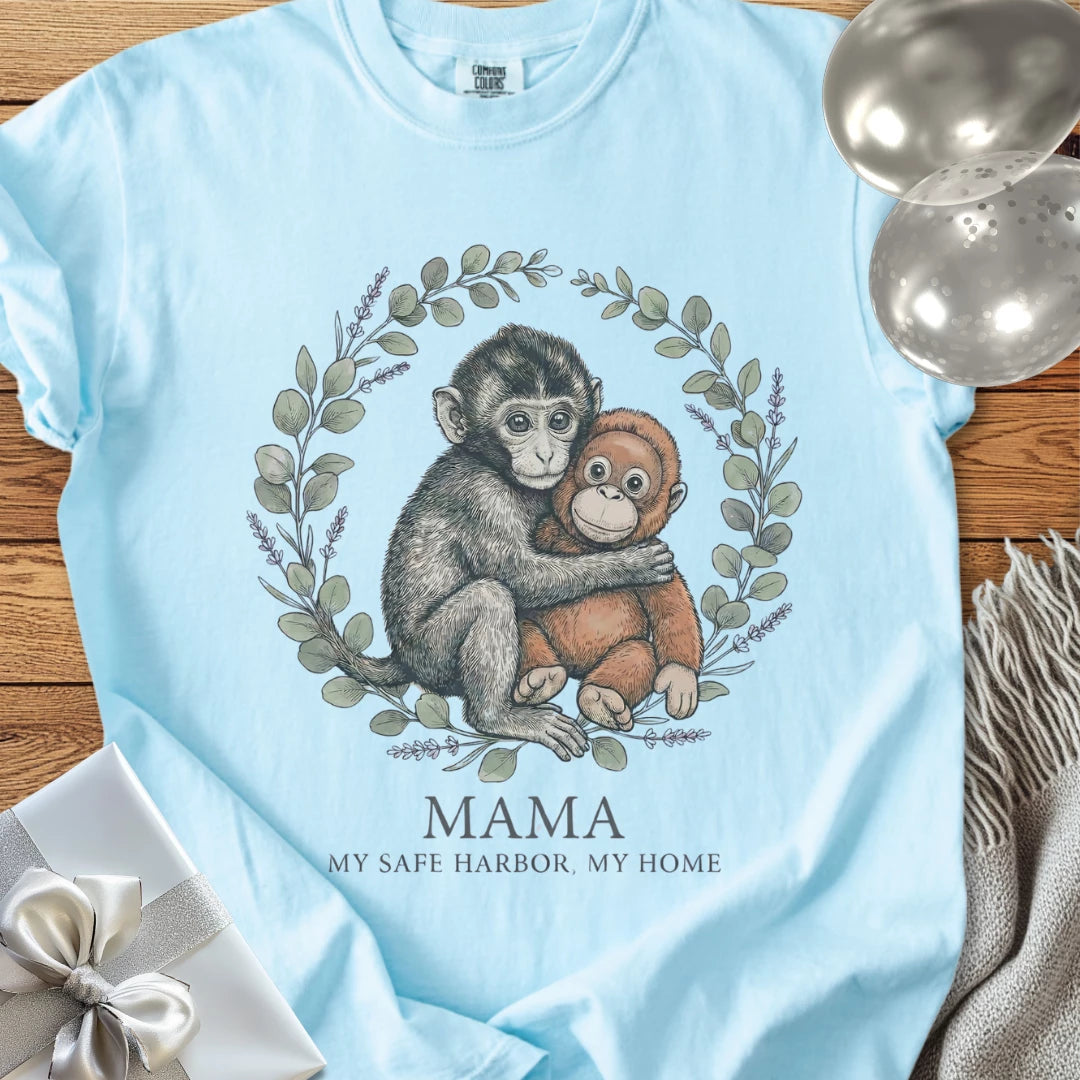 Mama, My Safe Harbor, My Home -  Premium Parenting T-Shirt