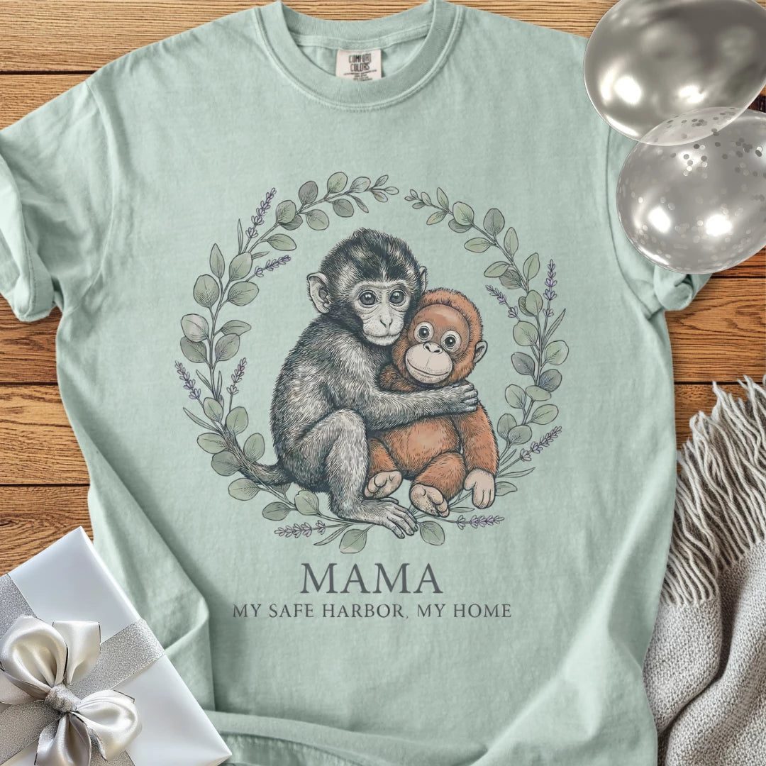 Mama, My Safe Harbor, My Home -  Premium Parenting T-Shirt