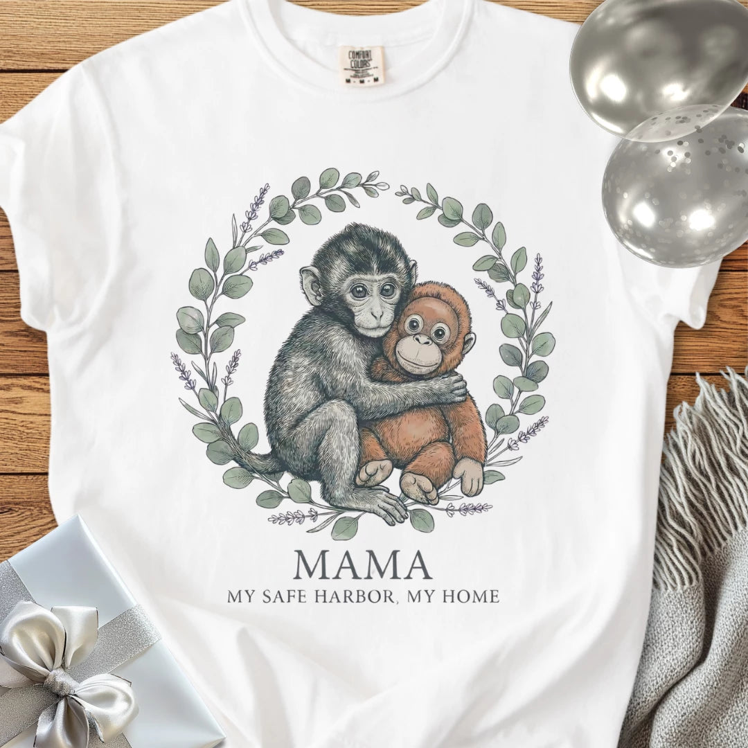 Mama, My Safe Harbor, My Home -  Premium Parenting T-Shirt