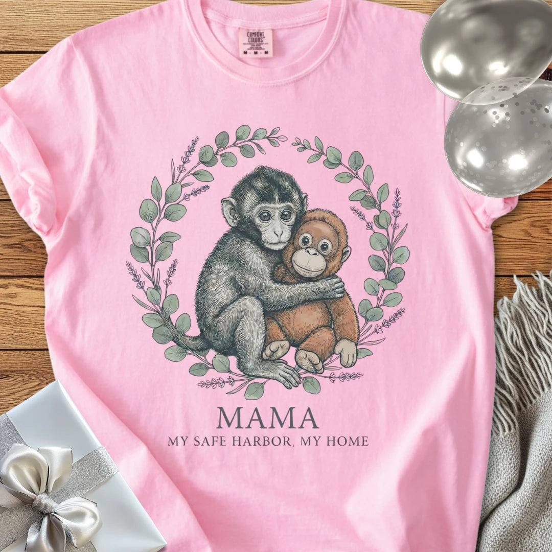 Mama, My Safe Harbor, My Home -  Premium Parenting T-Shirt