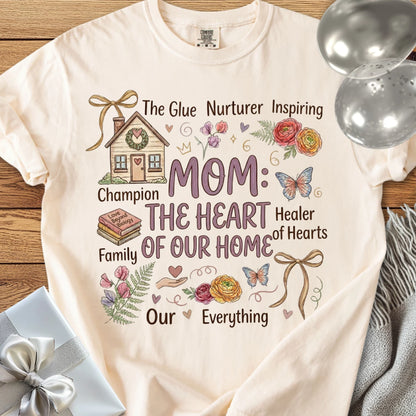 Mom: The Heart of Our Home - Premium T-Shirt