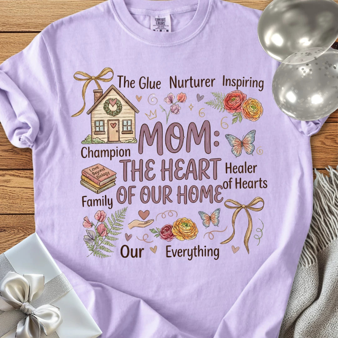Mom: The Heart of Our Home - Premium T-Shirt