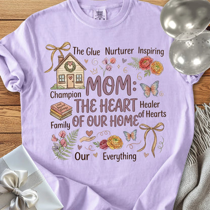 Mom: The Heart of Our Home - Premium T-Shirt
