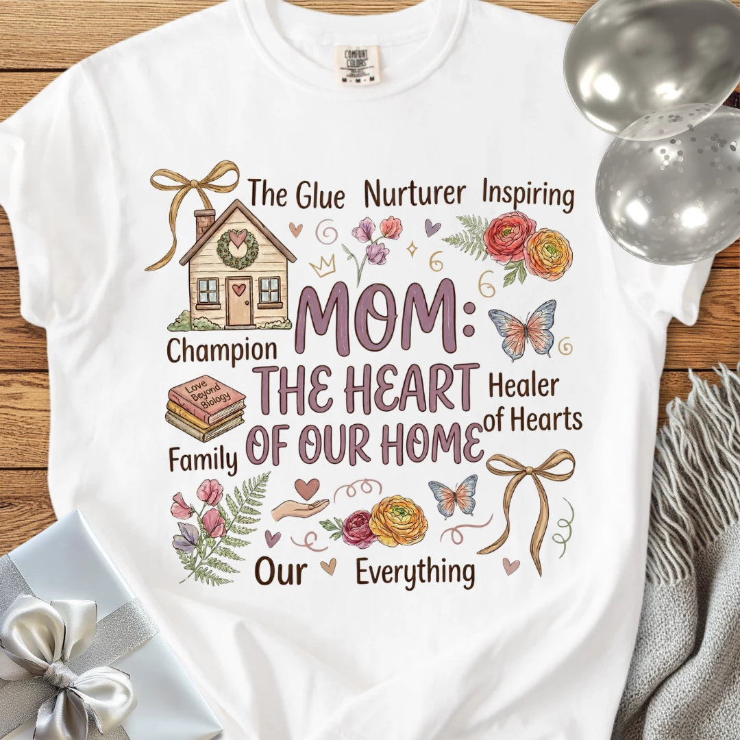 Mom: The Heart of Our Home - Premium T-Shirt