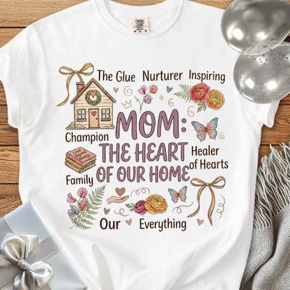 Mom: The Heart of Our Home - Premium T-Shirt