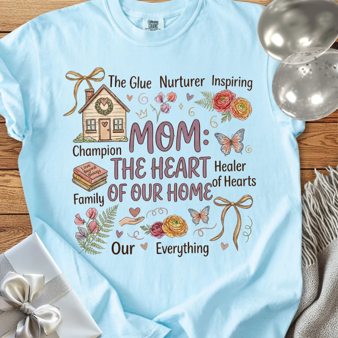 Mom: The Heart of Our Home - Premium T-Shirt