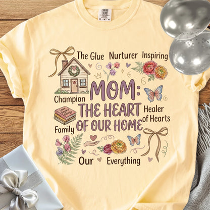 Mom: The Heart of Our Home - Premium T-Shirt