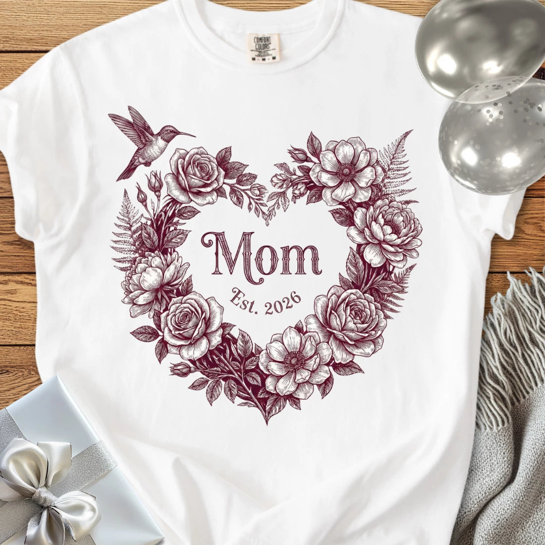 Mom, Est 2026 - Premium New Baby T-Shirt