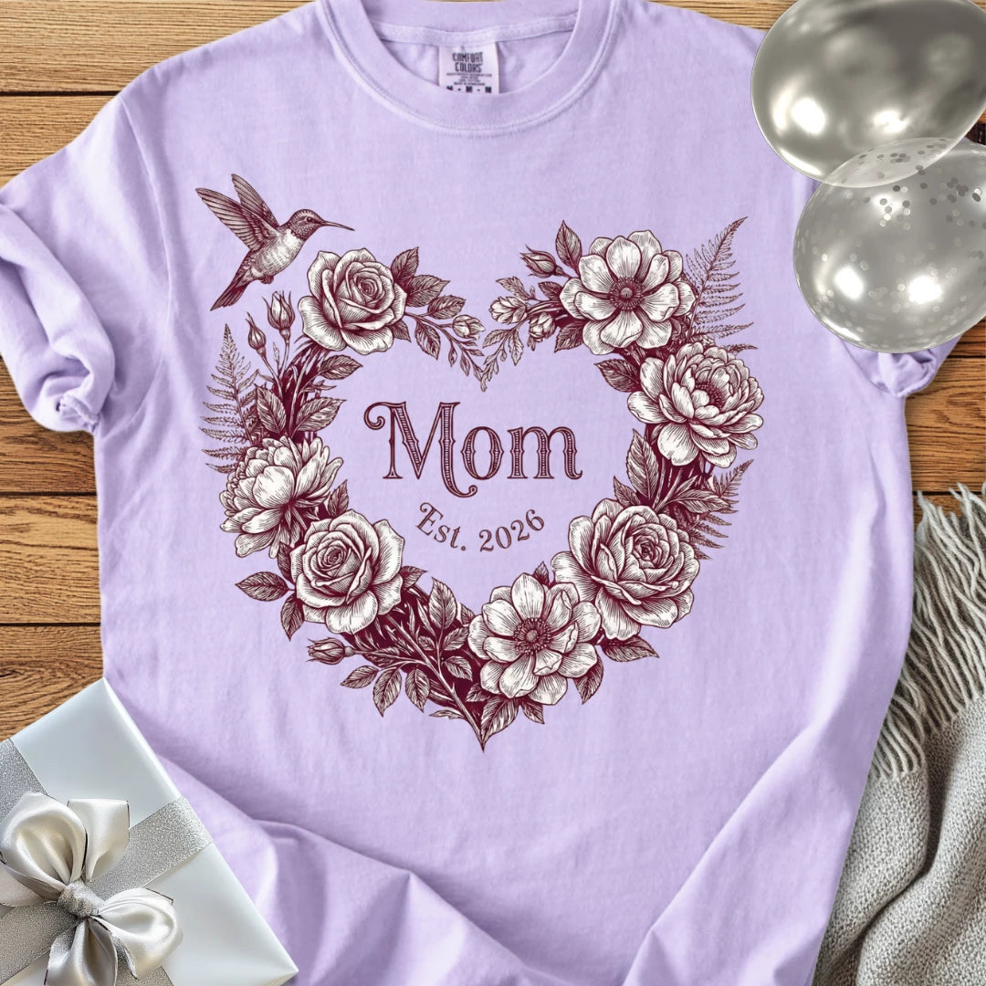 Mom, Est 2026 - Premium New Baby T-Shirt