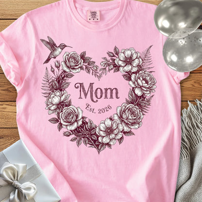 Mom, Est 2026 - Premium New Baby T-Shirt