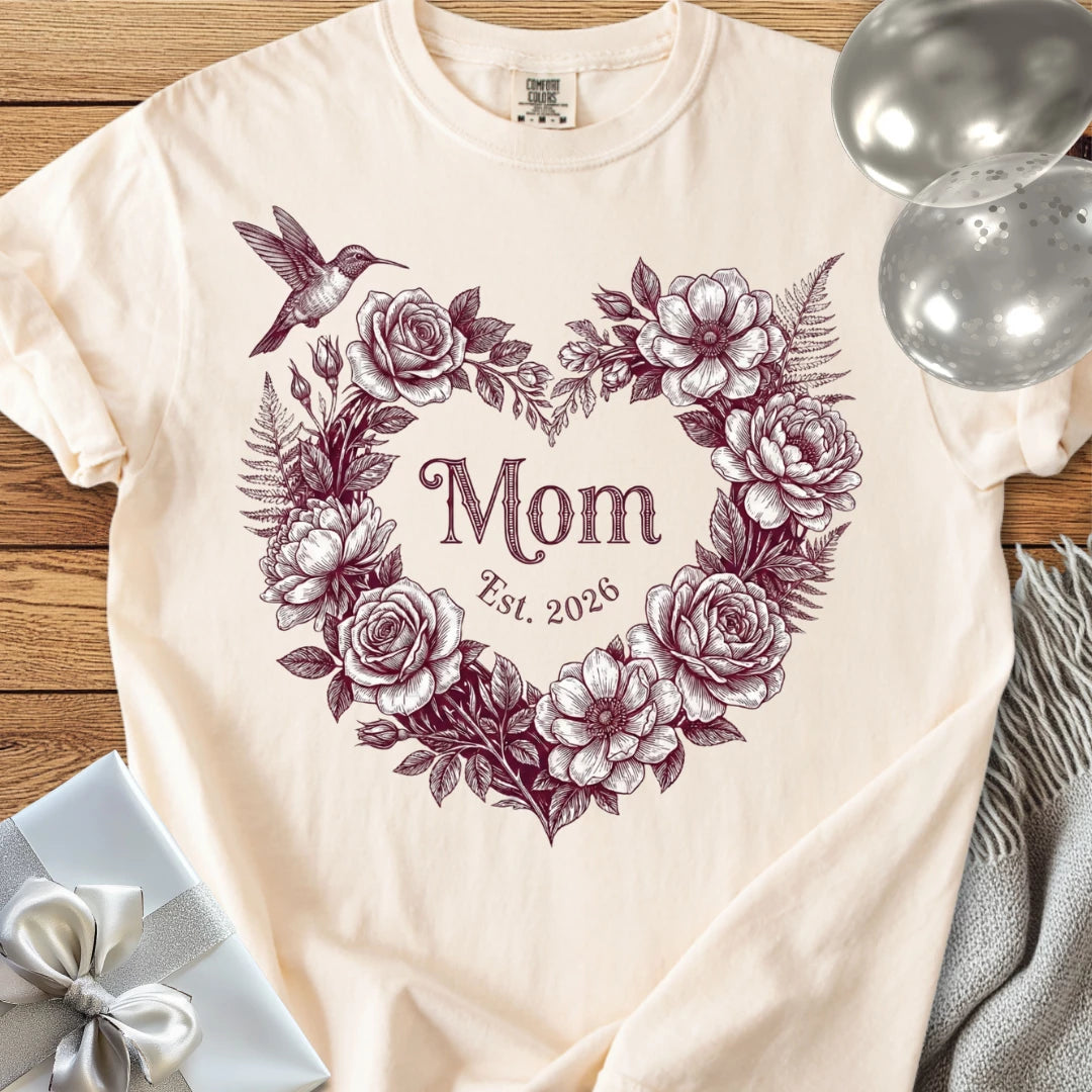Mom, Est 2026 - Premium New Baby T-Shirt