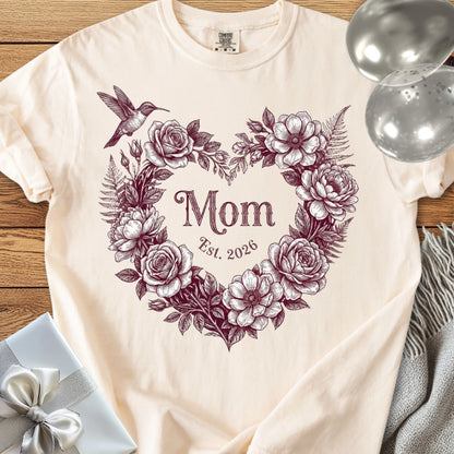 Mom, Est 2026 - Premium New Baby T-Shirt