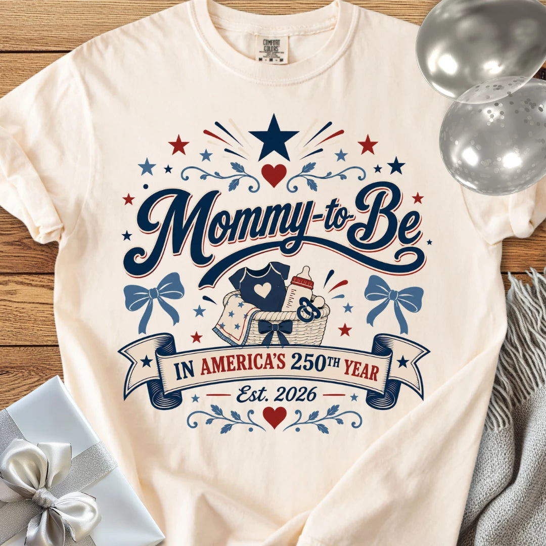Mommy-to-Be in America’s 250th Year - Premium America 250 T-Shirt