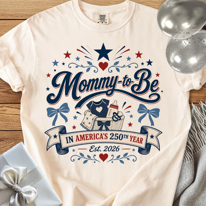 Mommy-to-Be in America’s 250th Year - Premium America 250 T-Shirt