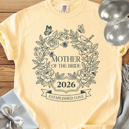 Mother of the Bride 2026, Established Love - Premium Wedding T-Shirt