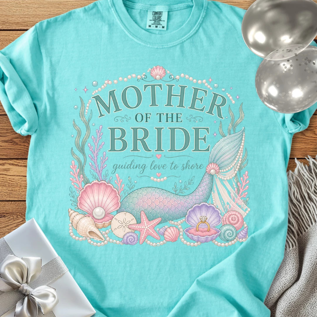 Mother of the Bride, Guiding Love to Shore - Premium Wedding T-Shirt