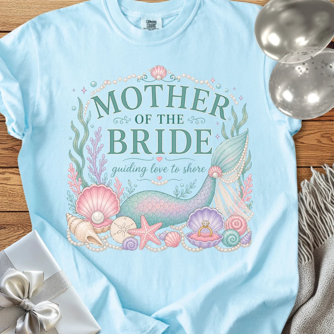 Mother of the Bride, Guiding Love to Shore - Premium Wedding T-Shirt