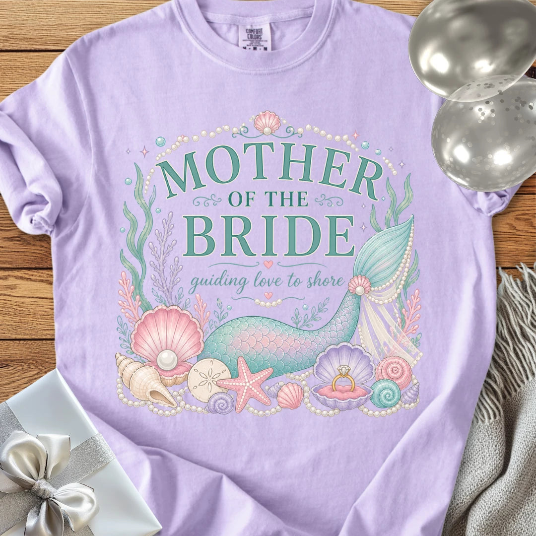 Mother of the Bride, Guiding Love to Shore - Premium Wedding T-Shirt