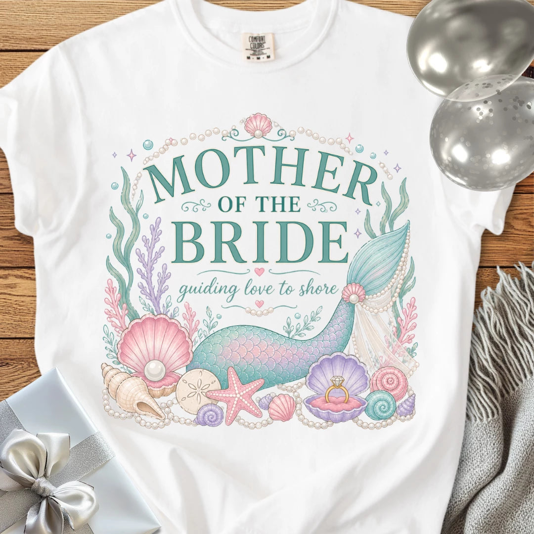 Mother of the Bride, Guiding Love to Shore - Premium Wedding T-Shirt