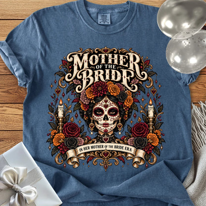 Mother of the Bride, In Her Mother of the Bride Era - Premium Halloween Wedding T-Shirt