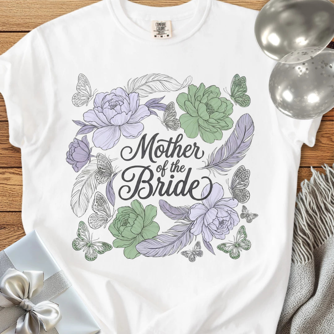 Mother of the Bride - Premium Floral Wedding T-Shirt