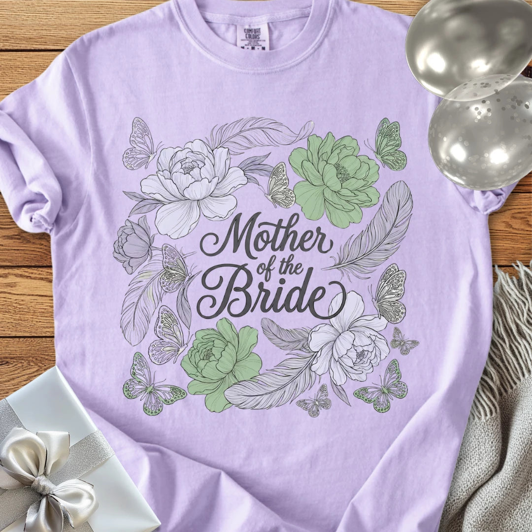 Mother of the Bride - Premium Floral Wedding T-Shirt