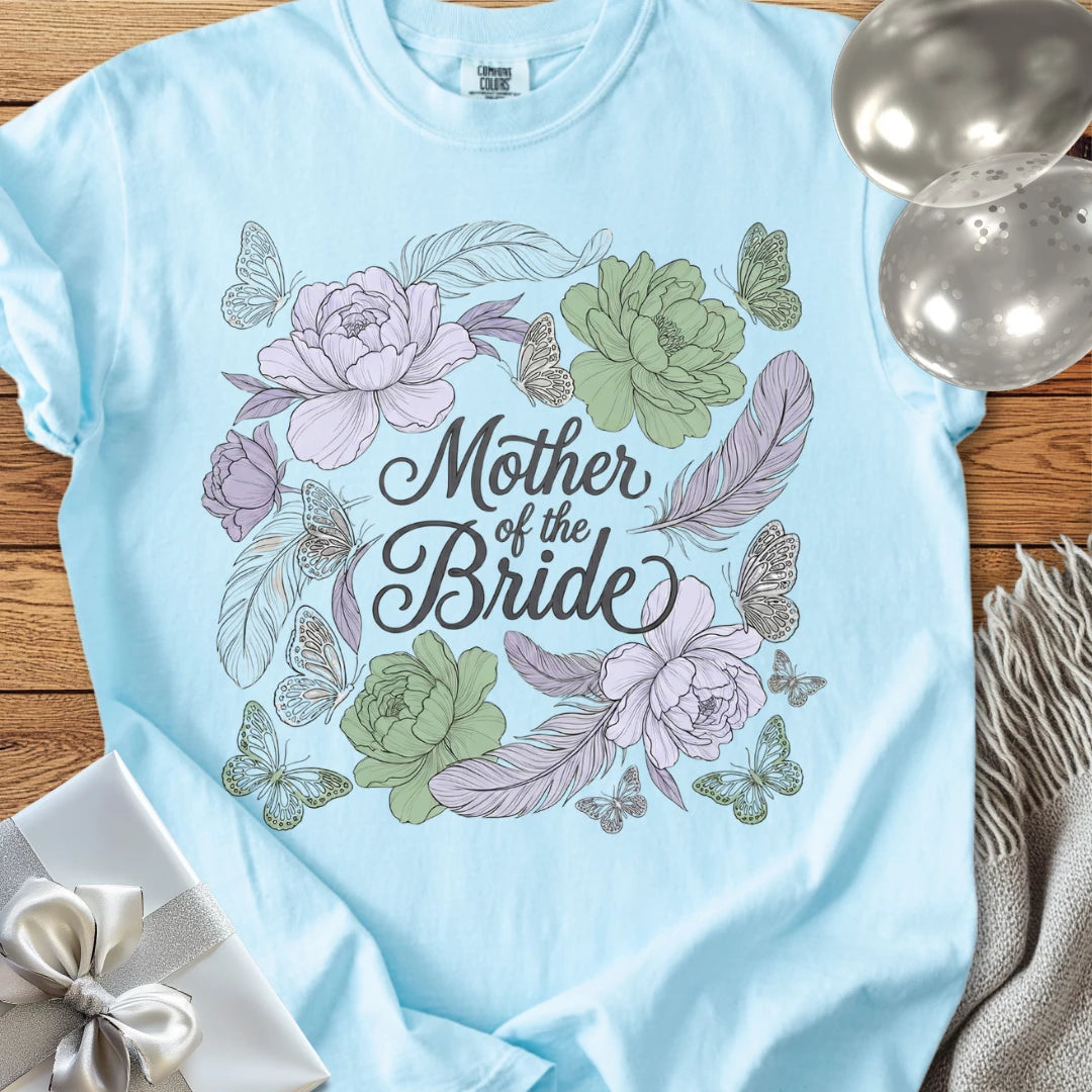 Mother of the Bride - Premium Floral Wedding T-Shirt