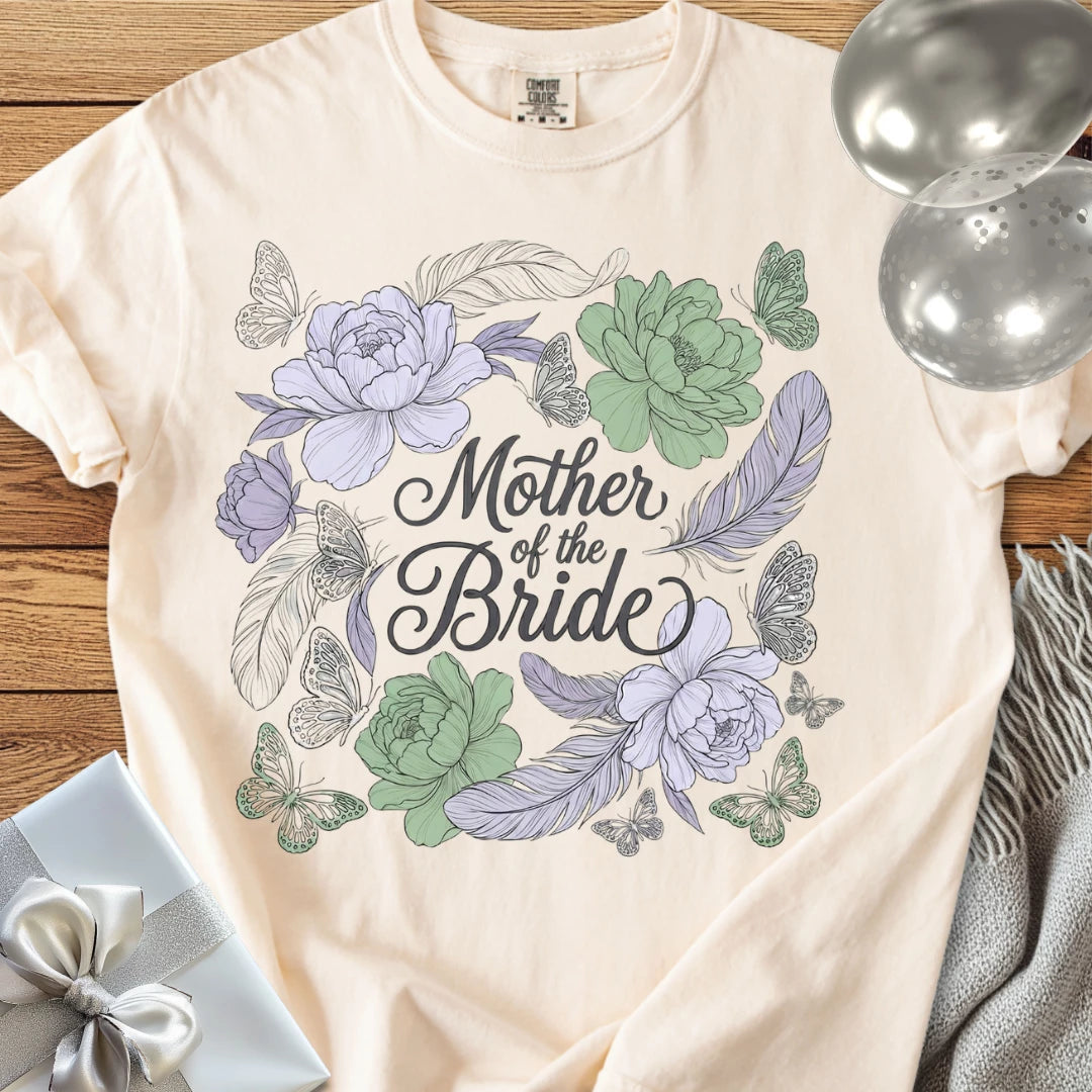 Mother of the Bride - Premium Floral Wedding T-Shirt
