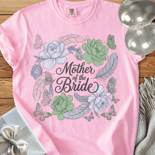 Mother of the Bride - Premium Floral Wedding T-Shirt