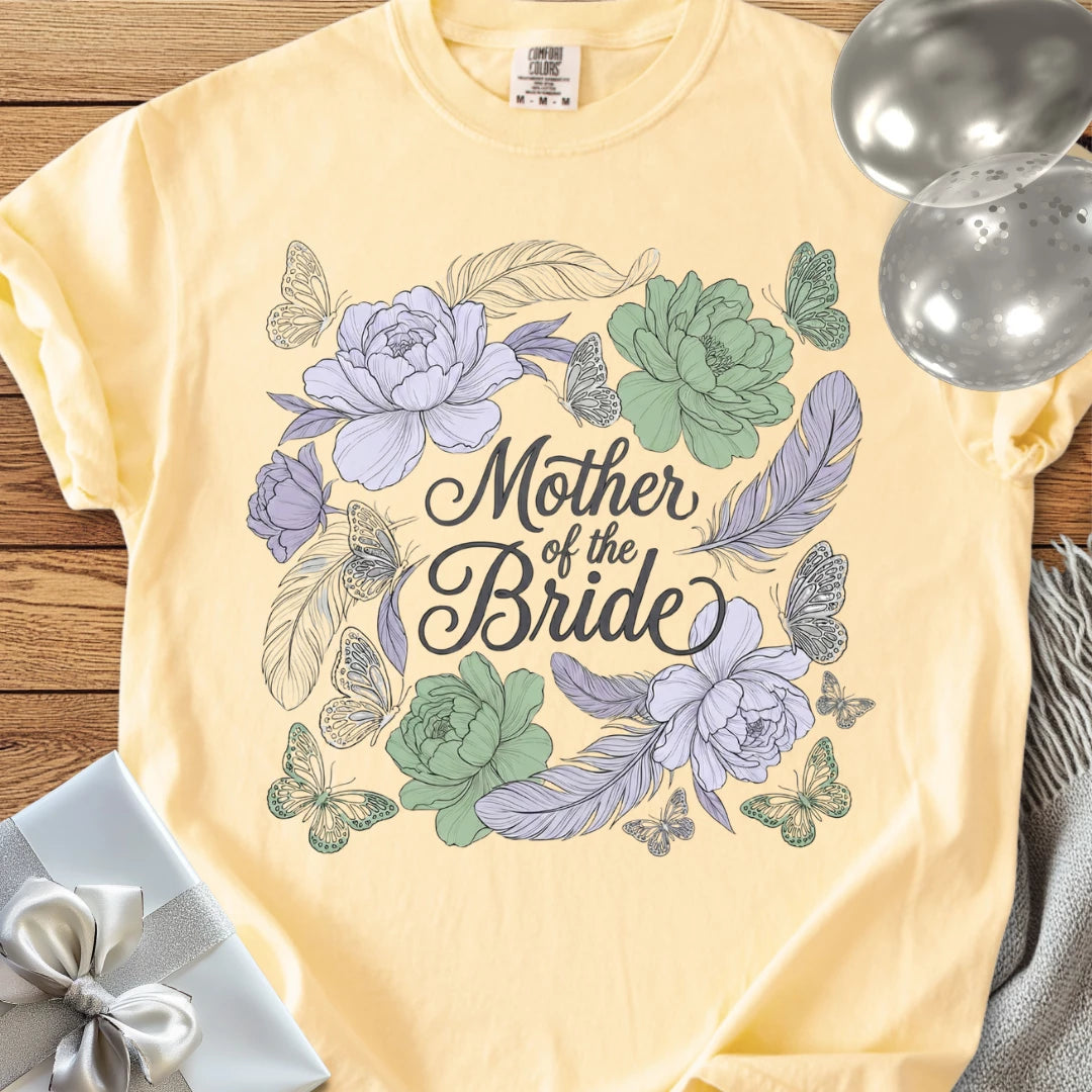 Mother of the Bride - Premium Floral Wedding T-Shirt