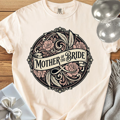 Mother of the Bride - Premium Ornate Peony Wedding T-Shirt